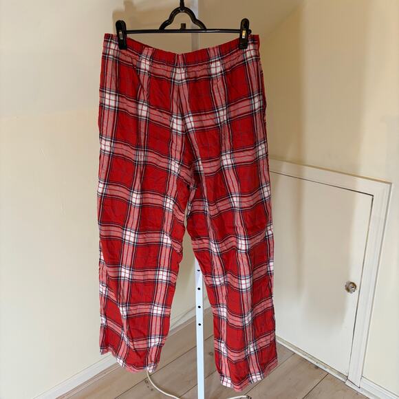 Colsie NWT Women's Red Plaid Flannel Sleep Pants Size L - Picture 5 of 9